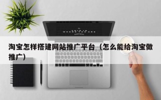 章丘淘宝怎样搭建网站推广平台（怎么能给淘宝做推广）